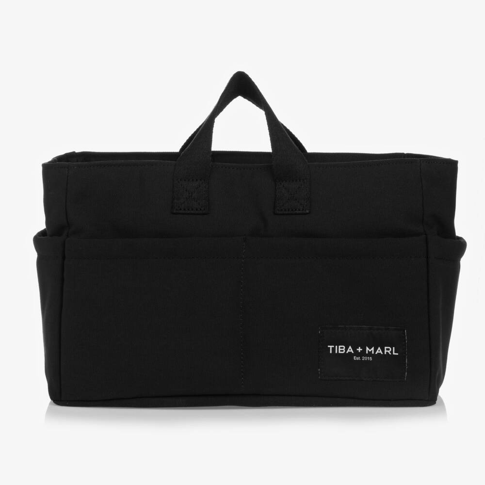 TIBA + MARL-Black Canvas Changing Caddy (35cm) | Childrensalon Outlet