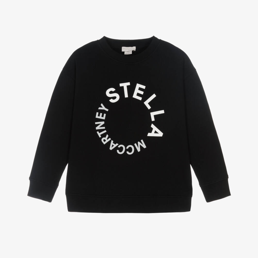 Stella McCartney Kids-Black Cotton Sweatshirt | Childrensalon Outlet