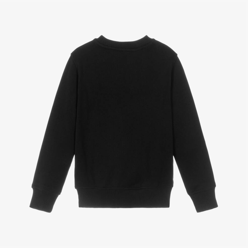 Moschino-Black Cotton Teddy Bear Logo Sweatshirt | Childrensalon Outlet