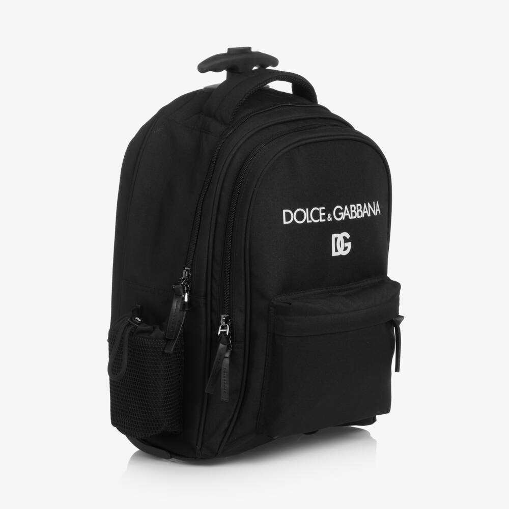 Dolce & Gabbana-Black DG Trolley Backpack (41cm) | Childrensalon Outlet