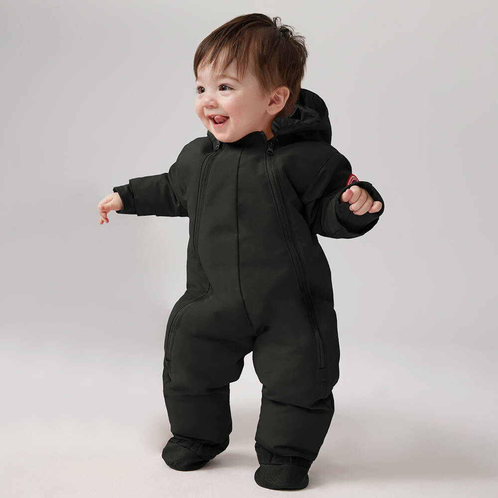 Canada Goose-Black Down-Filled Baby Snowsuit | Childrensalon Outlet