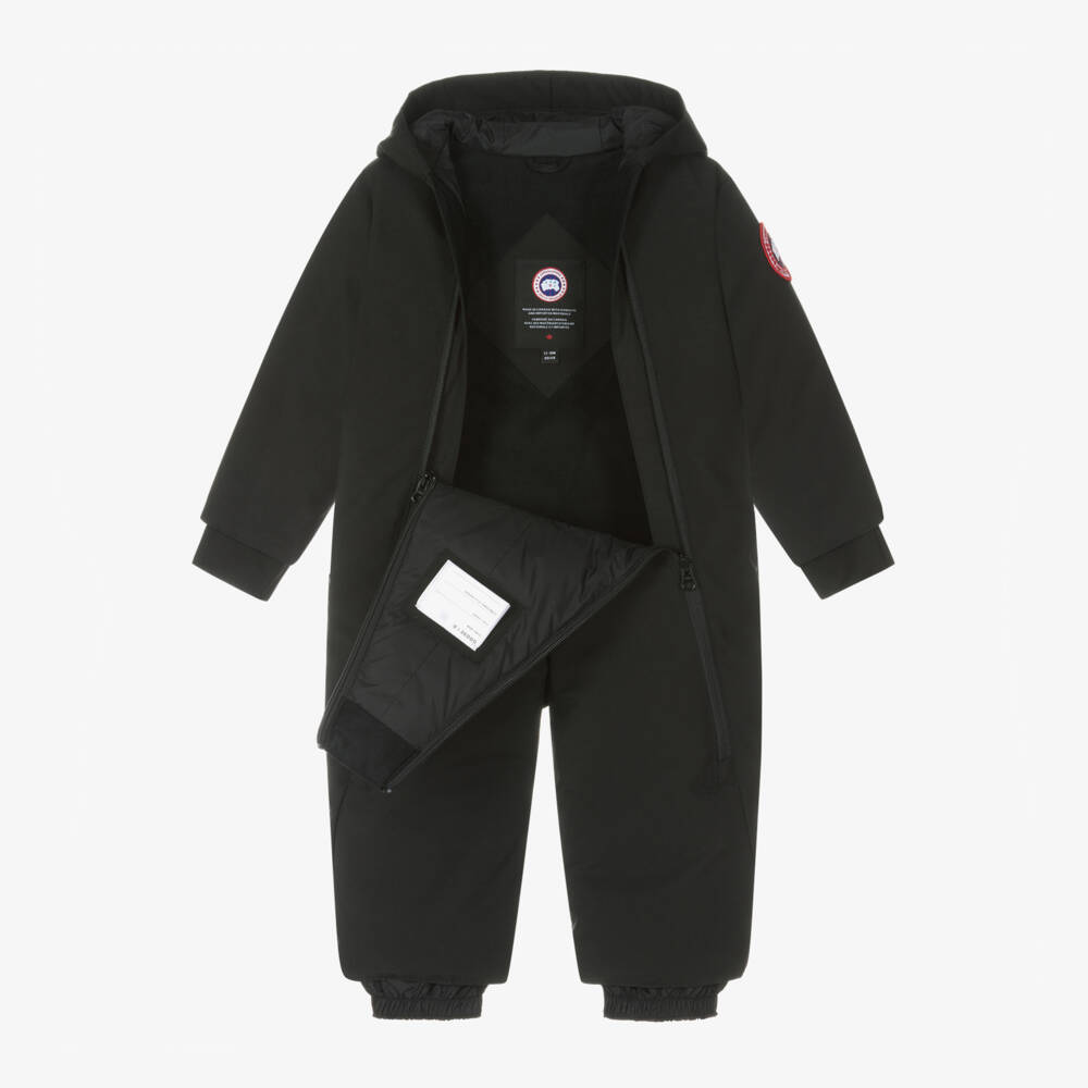 Canada Goose-Black Down-Filled Baby Snowsuit | Childrensalon Outlet