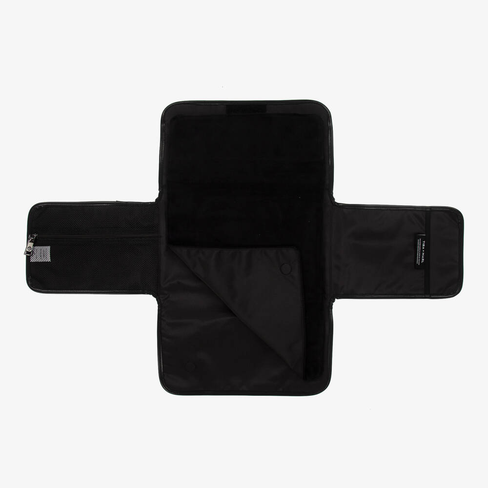TIBA + MARL-Black Faux Leather Changing Mat Clutch (56cm) | Childrensalon Outlet