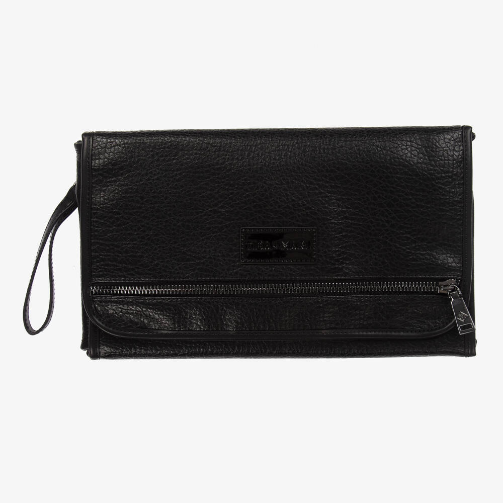 TIBA + MARL-Black Faux Leather Changing Mat Clutch (56cm) | Childrensalon Outlet