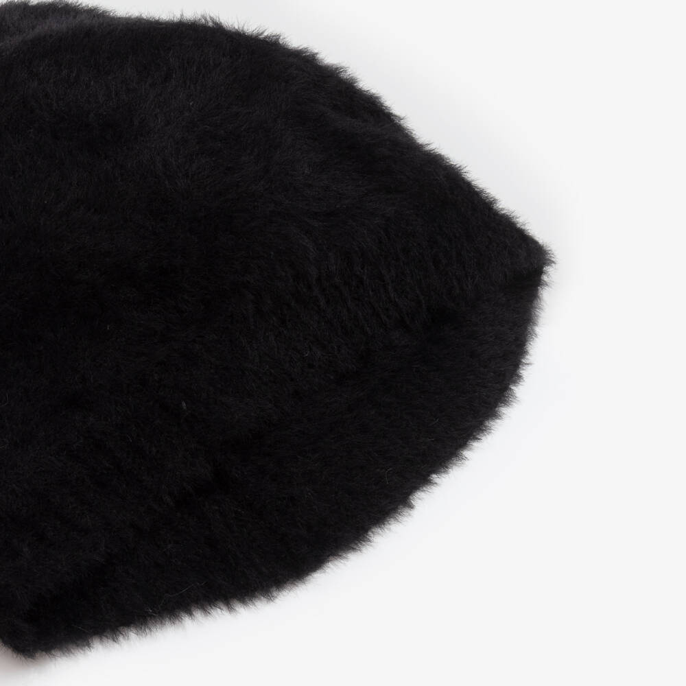 Jamiks-Black Fluffy Knitted Snood | Childrensalon Outlet