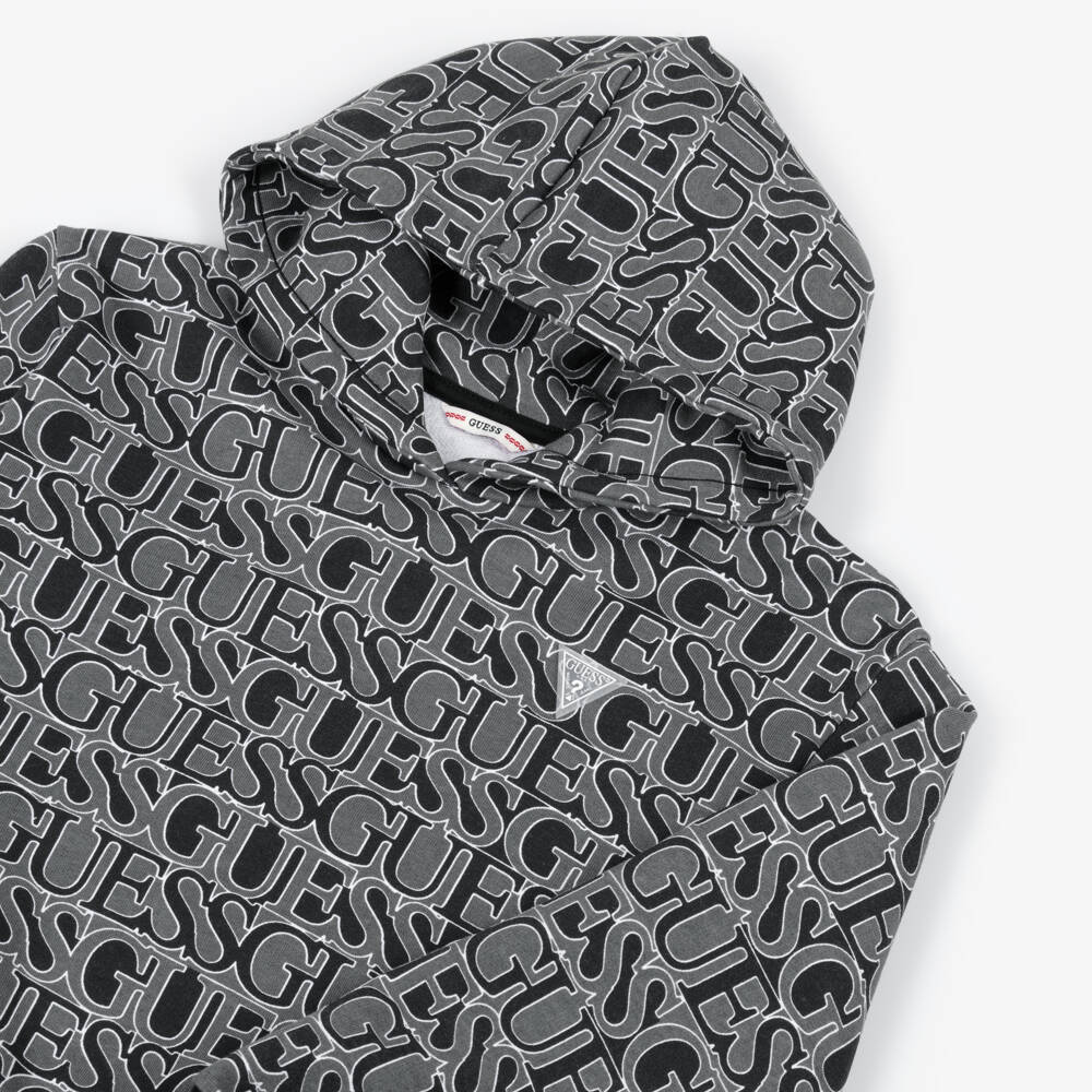 Guess-Black Logo Hoodie | Childrensalon Outlet