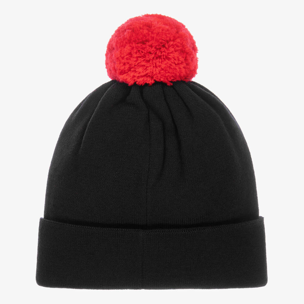 Canada Goose-Black Merino Wool Pom-Pom Hat | Childrensalon Outlet