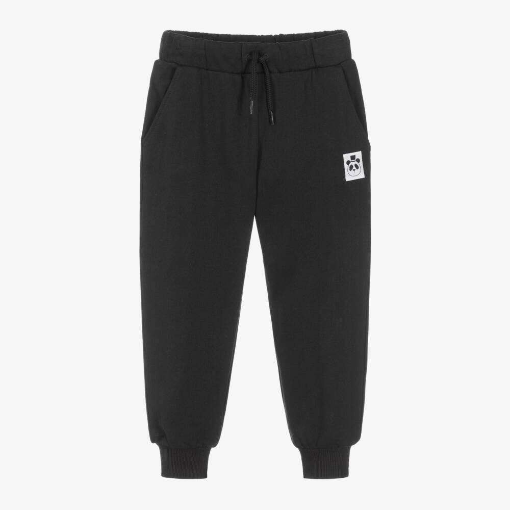 Mini Rodini-Black Organic Cotton Joggers | Childrensalon Outlet