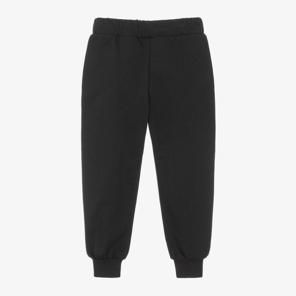 Mini Rodini-Black Organic Cotton Joggers | Childrensalon Outlet