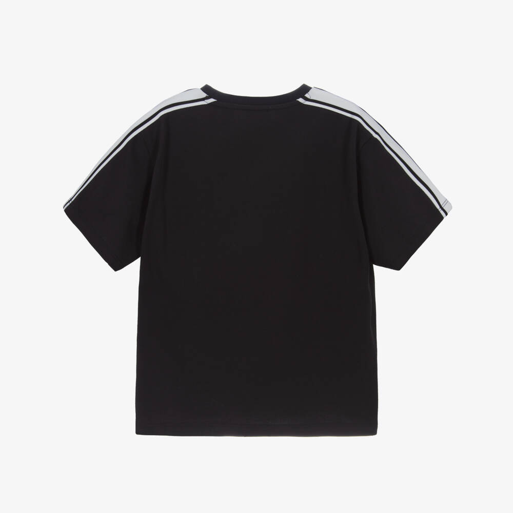 KENZO KIDS-Black Organic Cotton Piqué Lucky Tiger T-Shirt | Childrensalon Outlet