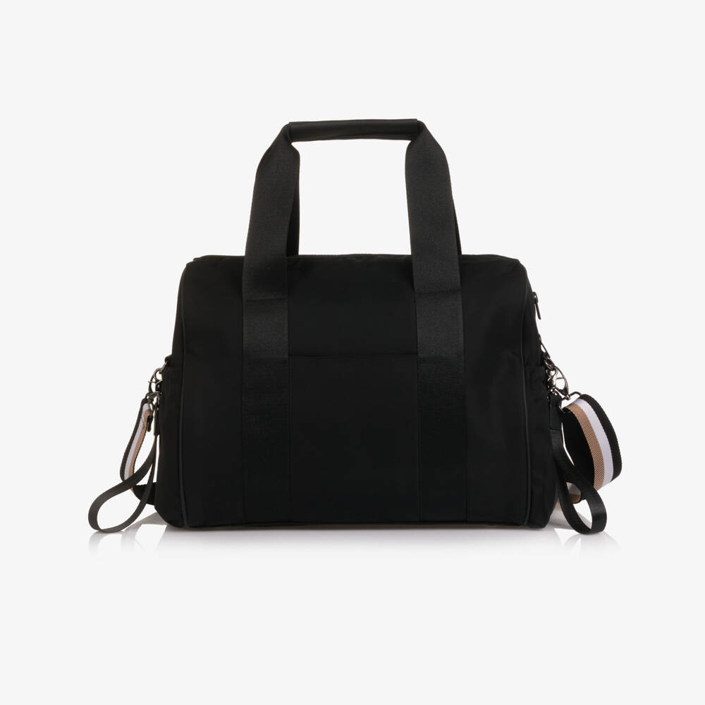 BOSS-Black Overnight Changing Bag with Logo Strap (38cm) | Childrensalon Outlet