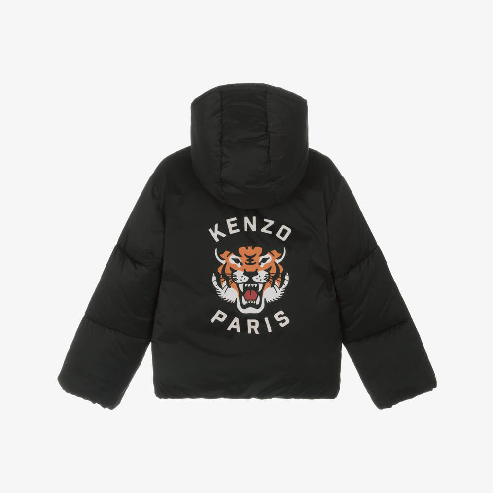 KENZO KIDS-Black Padded Lucky Tiger Jacket | Childrensalon Outlet