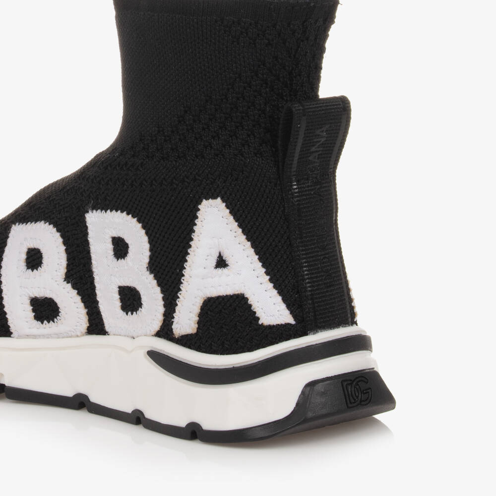 Dolce & Gabbana-Black Sock Trainers | Childrensalon Outlet