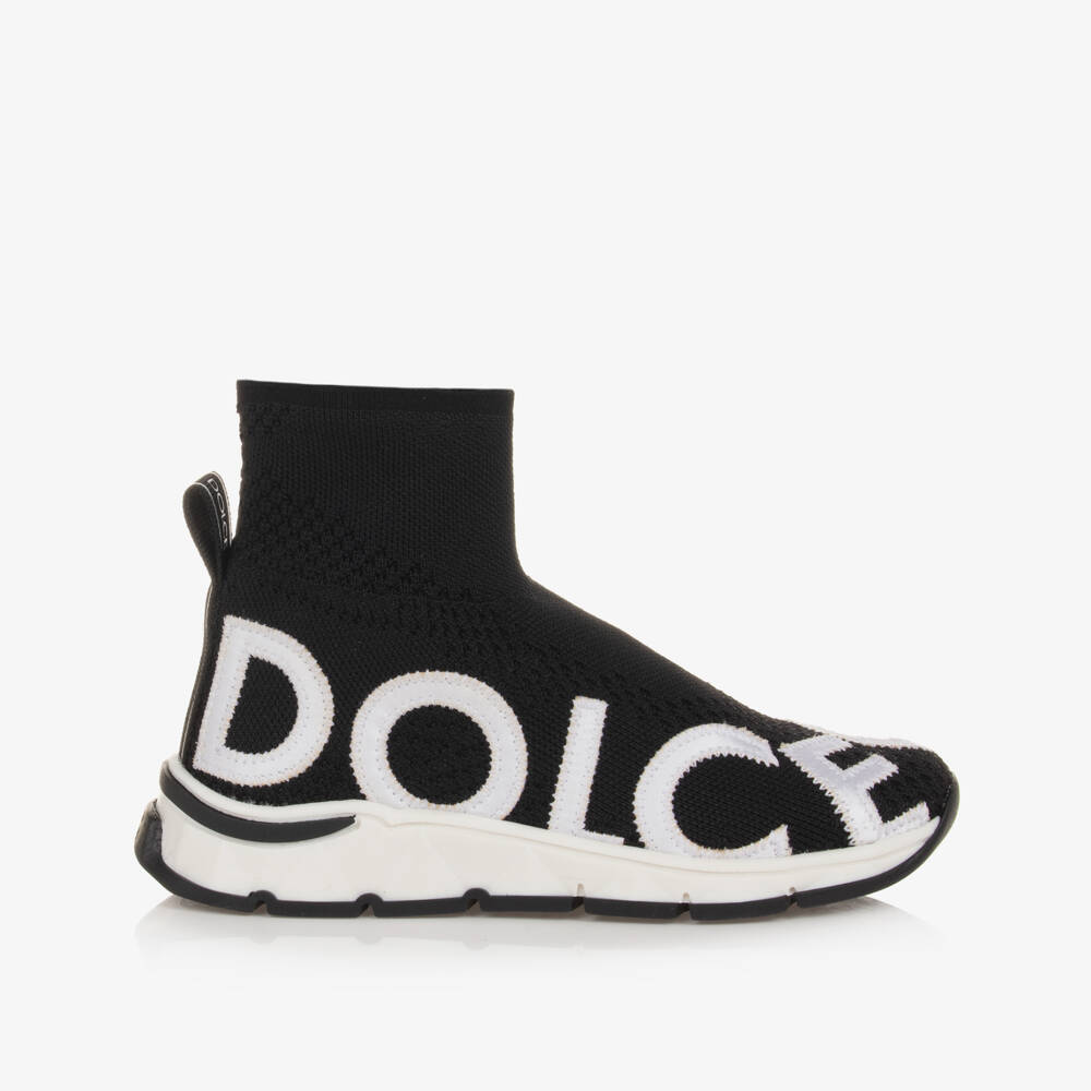 Dolce & Gabbana-Black Sock Trainers | Childrensalon Outlet