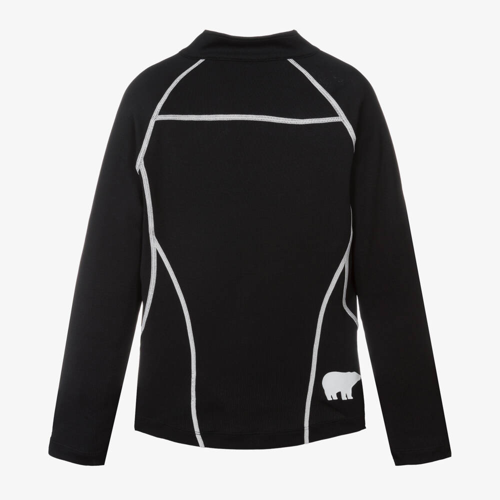 Perfect Moment-Black Thermal Base Layer Half-Zip Top | Childrensalon Outlet
