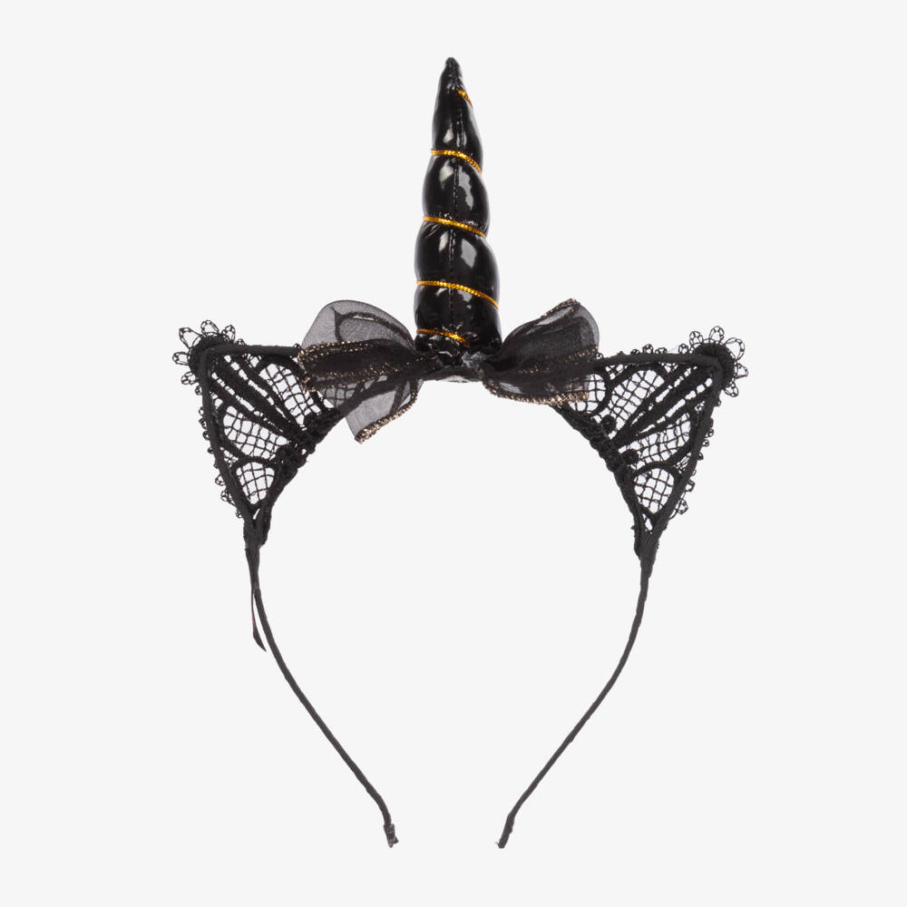 Souza-Black Unicorn Hairband | Childrensalon Outlet
