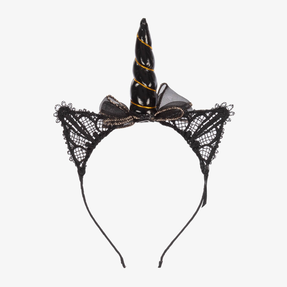 Souza-Black Unicorn Hairband | Childrensalon Outlet