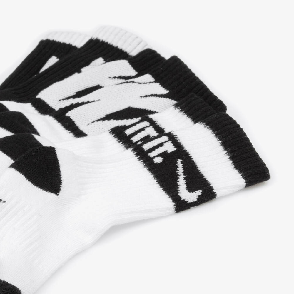 Nike-Black & White Socks with Dri-FIT Technology (3 Pack) | Childrensalon Outlet