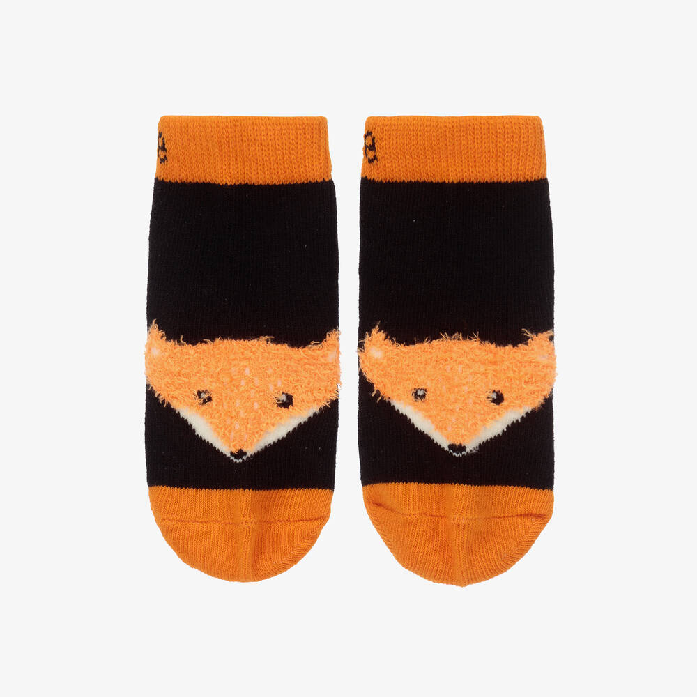Blade & Rose-Black Cotton Fox Fluffy Socks | Childrensalon Outlet