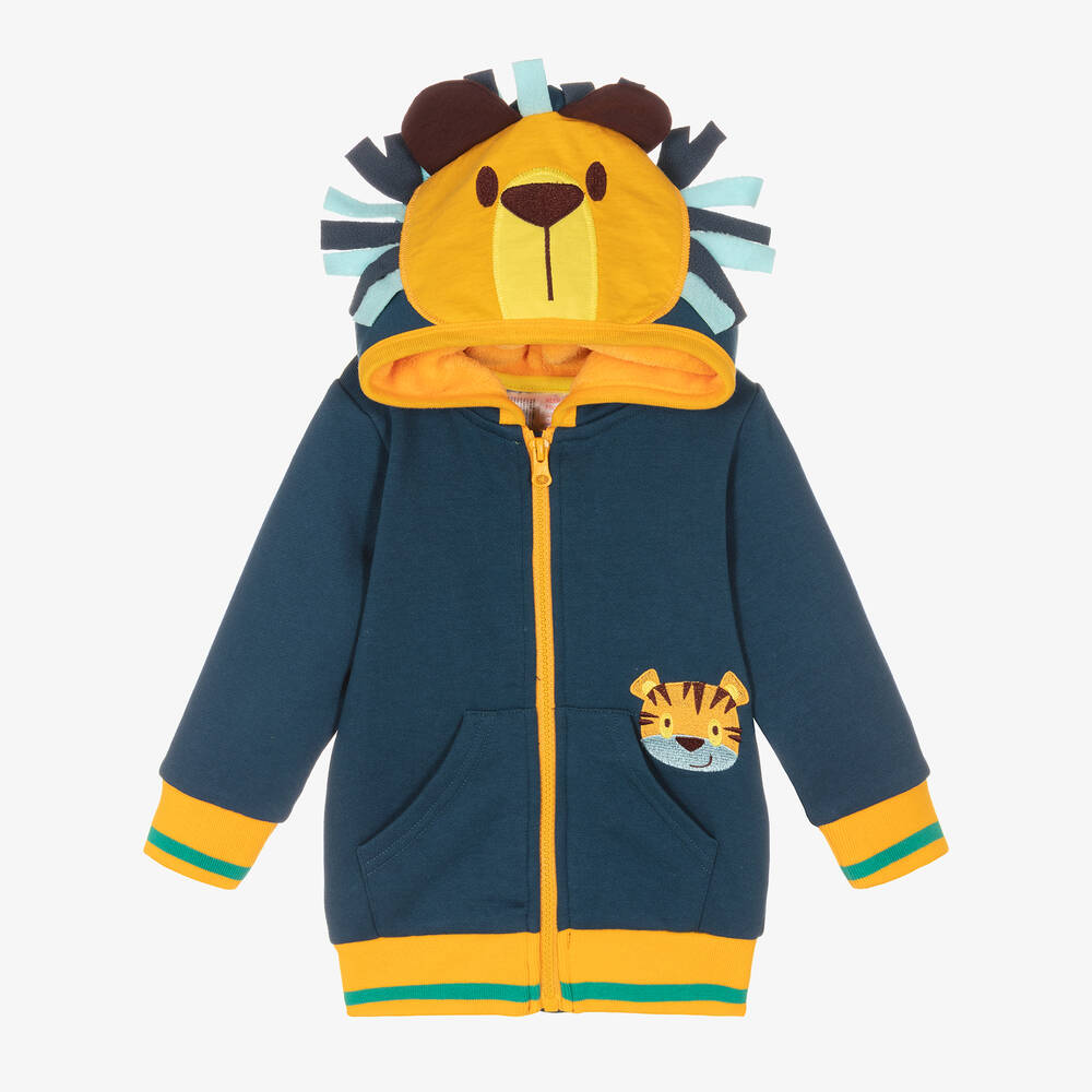 Blade & Rose - Sweat à capuche bleu zippé lion | Childrensalon