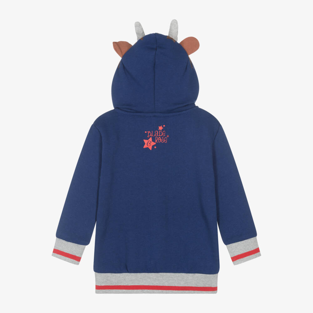 Blade & Rose-Уютное синее худи для мальчиков с коровой | Childrensalon Outlet