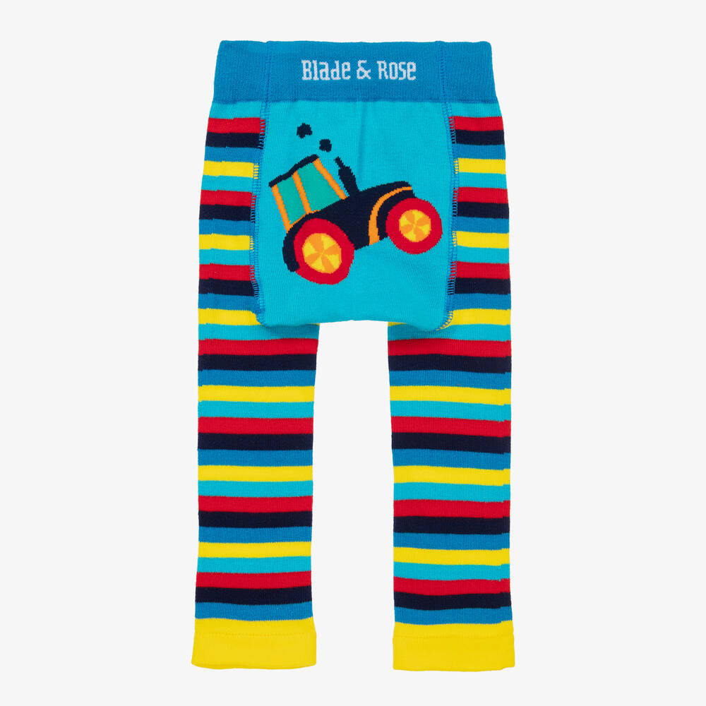 Blade & Rose-Boys Blue Farmyard Tractor Leggings | Childrensalon Outlet