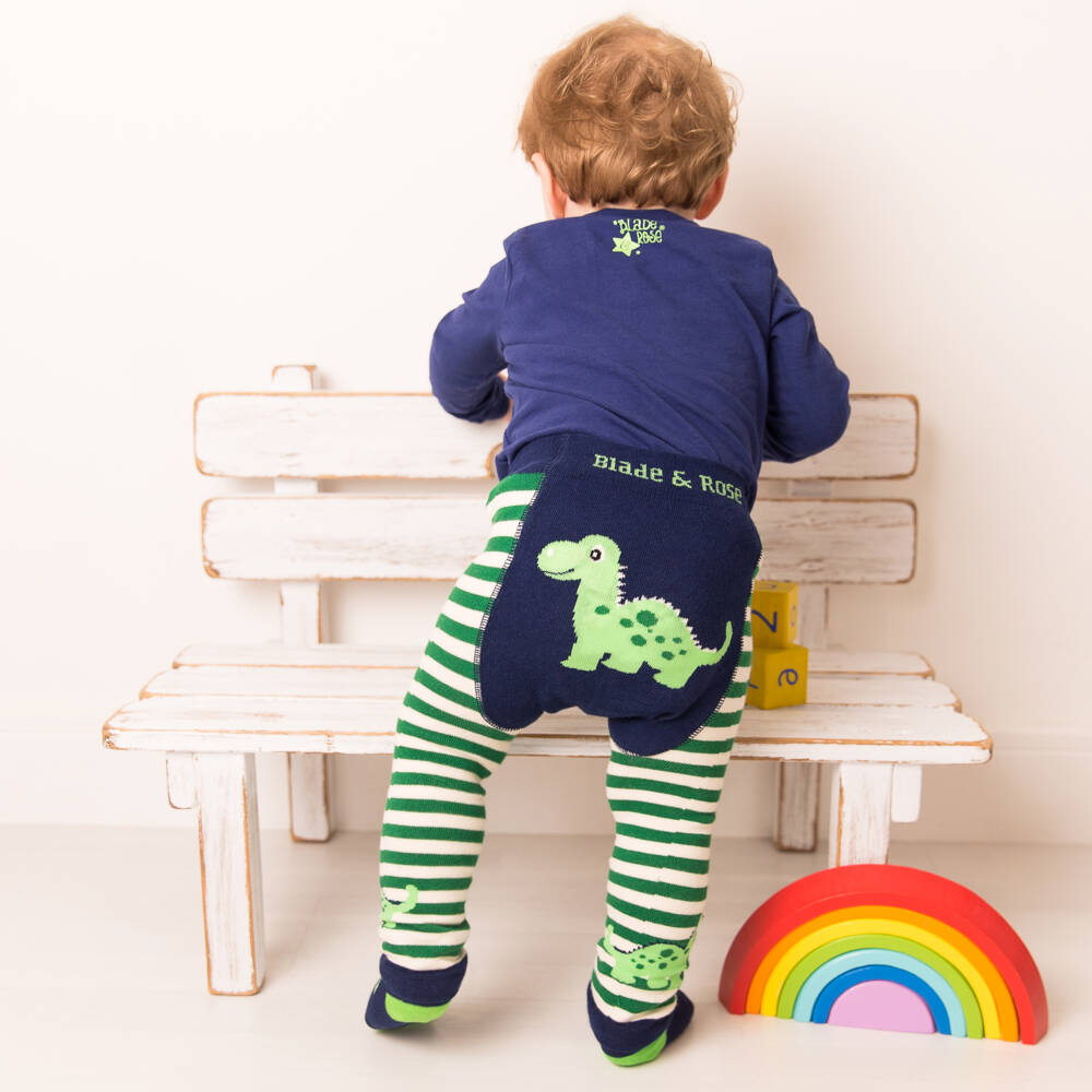 Blade & Rose-Boys Cozy Blue Dino Leggings | Childrensalon Outlet