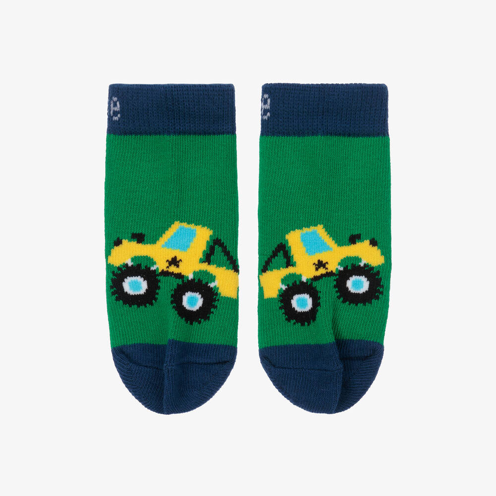 Blade & Rose-Boys Green Monster Truck Socks | Childrensalon Outlet