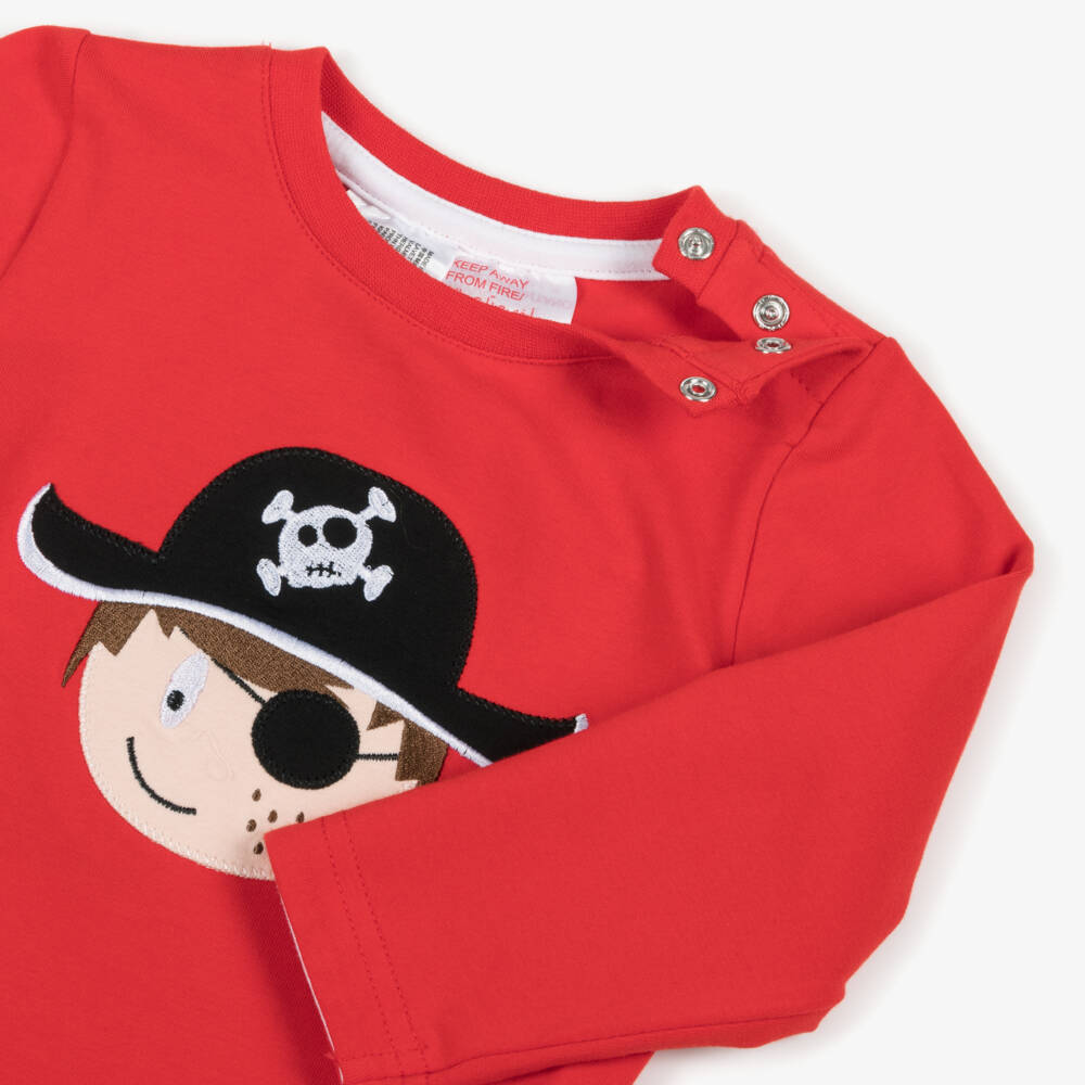 Blade & Rose-Boys Pirate Cotton Red Top | Childrensalon Outlet