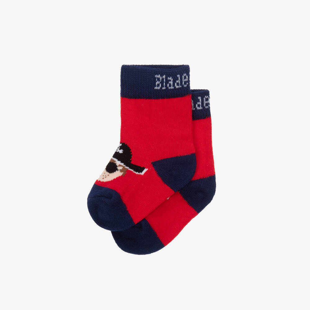Blade & Rose-Boys Pirate Red Cotton Socks | Childrensalon Outlet