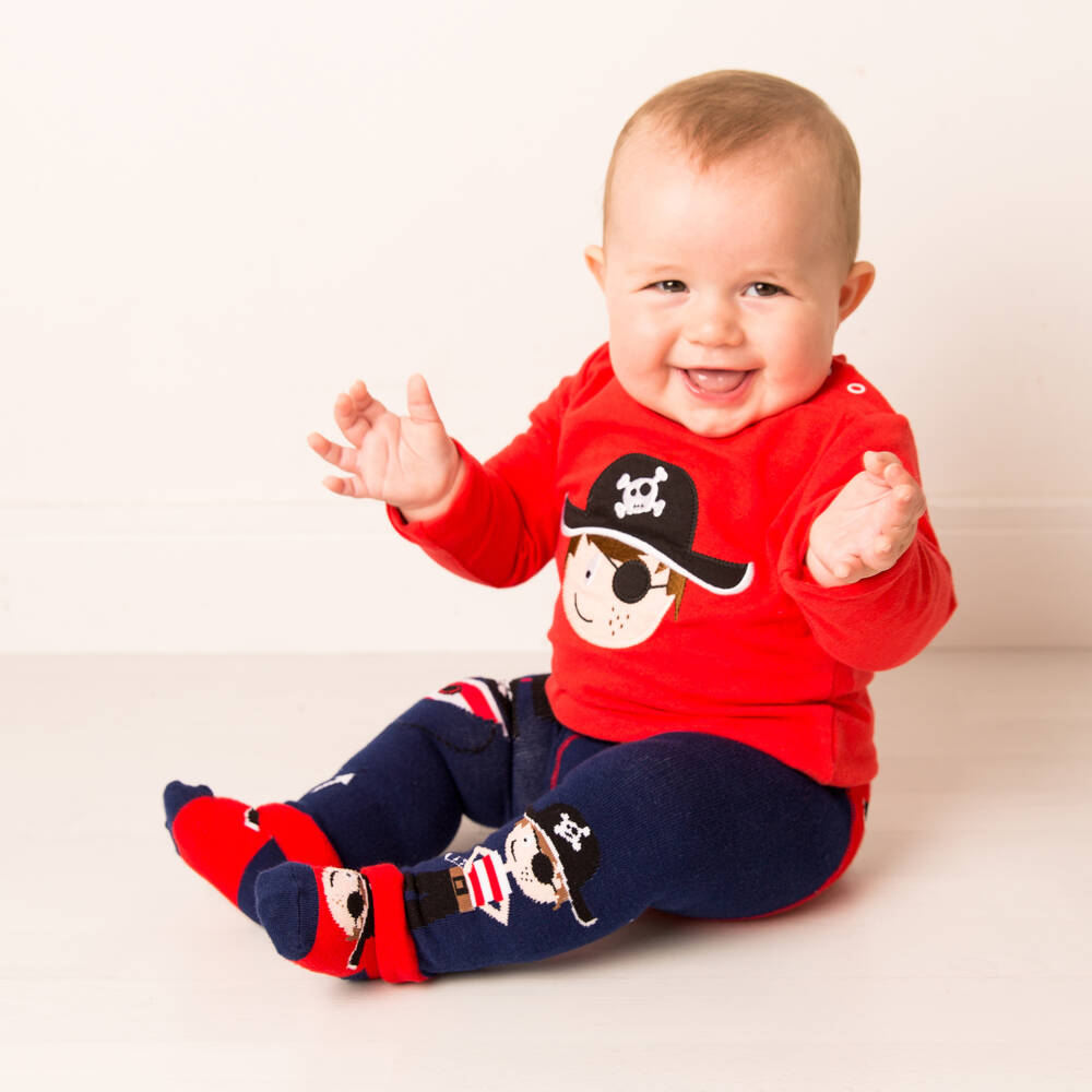 Blade & Rose-Boys Pirate Red Cotton Socks | Childrensalon Outlet