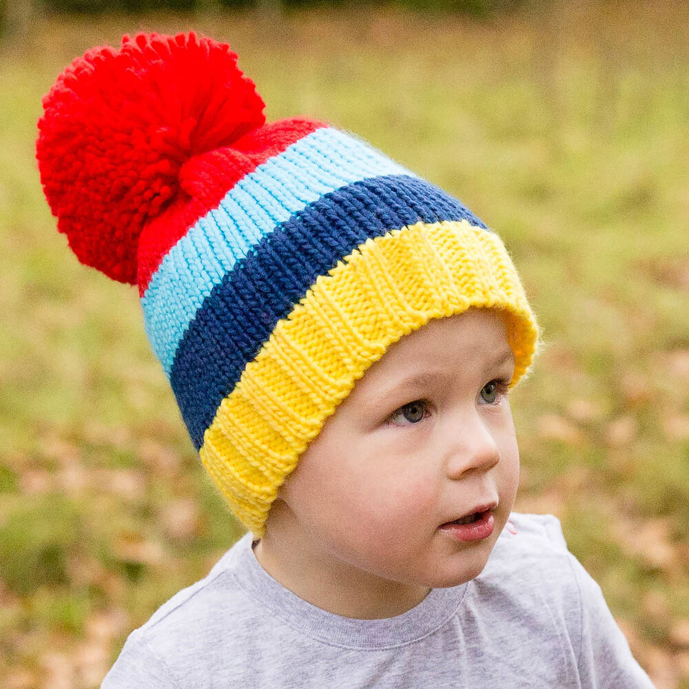 Blade Rose Bright Stripe Bobble Hat