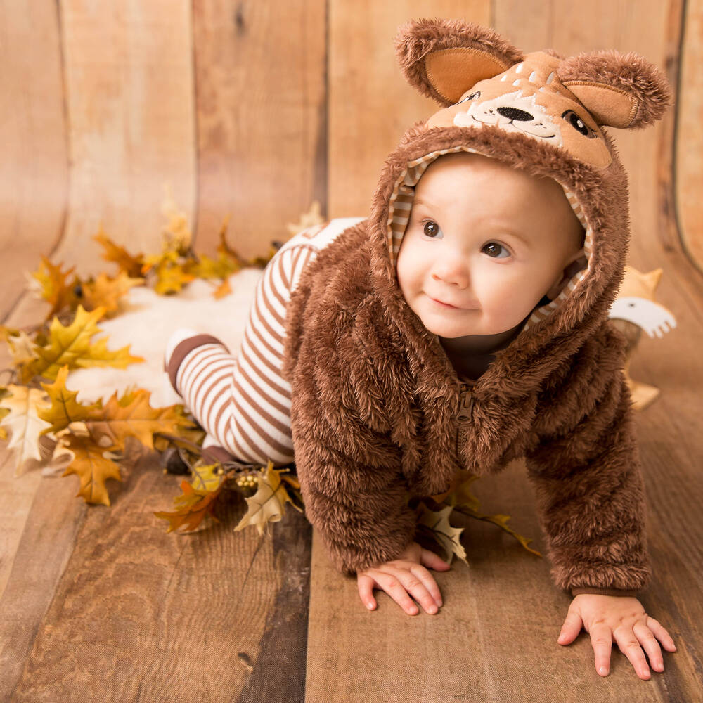 Blade & Rose-Brown Fifi The Fawn Zip-Up Hoodie | Childrensalon Outlet