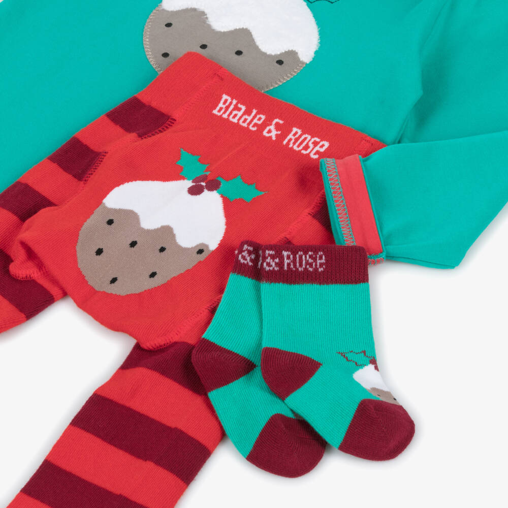 Blade & Rose-Festive Green Red Holiday Set | Childrensalon Outlet
