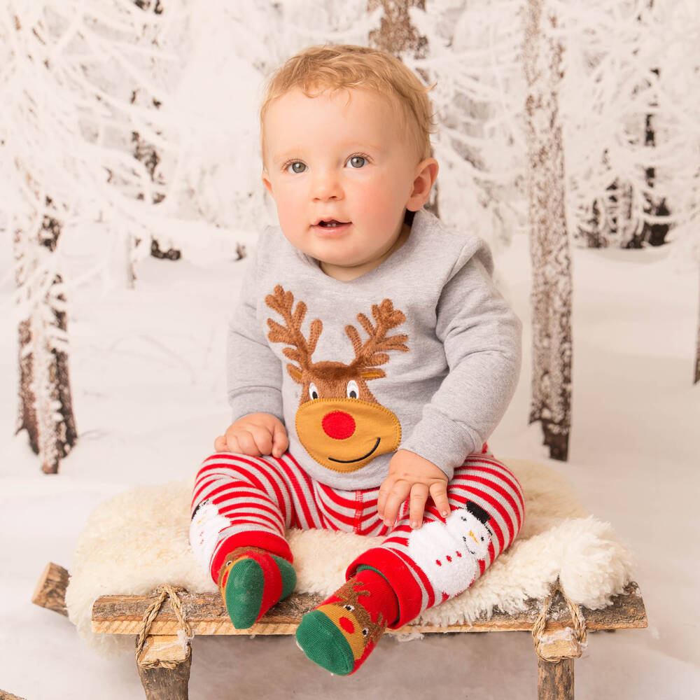Blade & Rose-Festive Grey and Red Outfit Set | Childrensalon Outlet