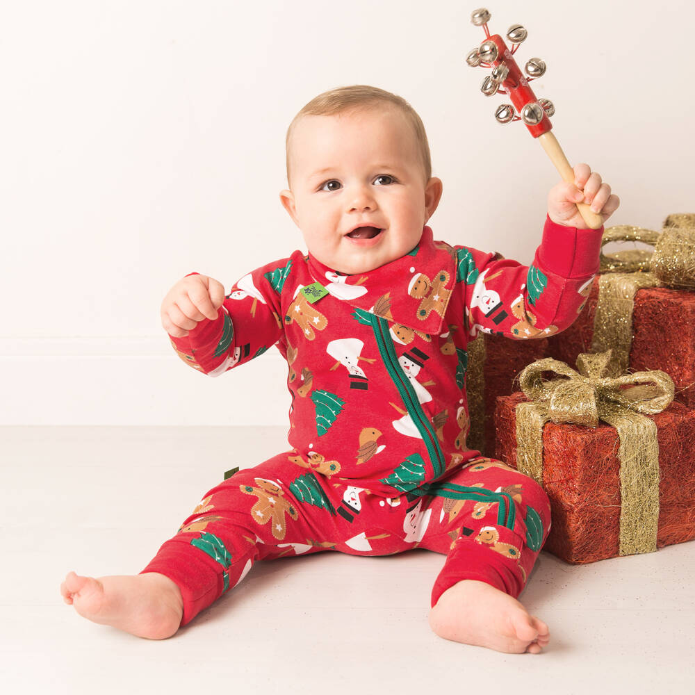 Blade & Rose-Festive Red Cotton Babygrow | Childrensalon Outlet