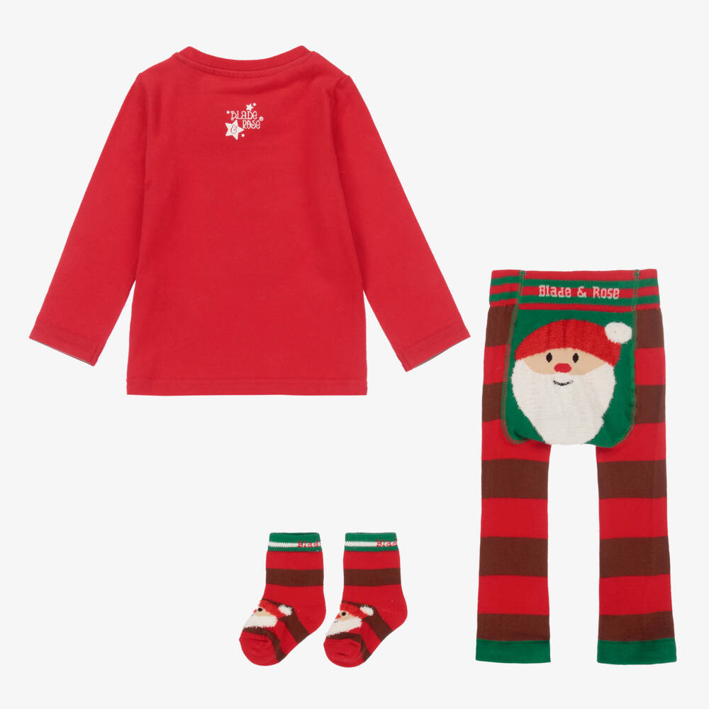 Blade & Rose-Festive Red Santa Knit Ensemble | Childrensalon Outlet