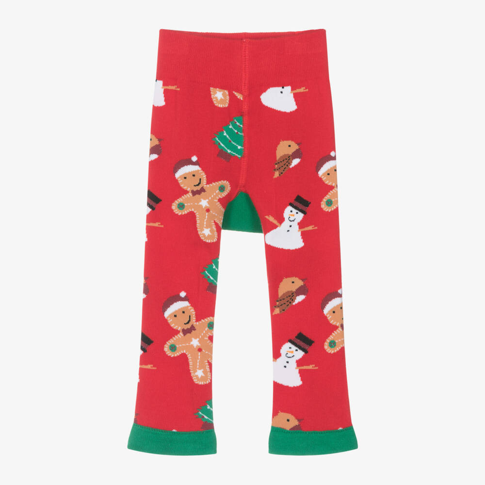 Blade & Rose-Festive Red Snowman Knit Leggings | Childrensalon Outlet