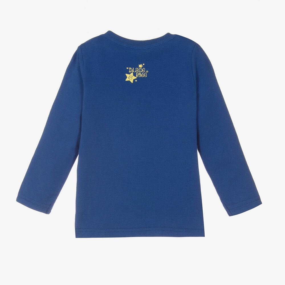 Blade & Rose-Girls Blue Cotton Horse Top | Childrensalon Outlet
