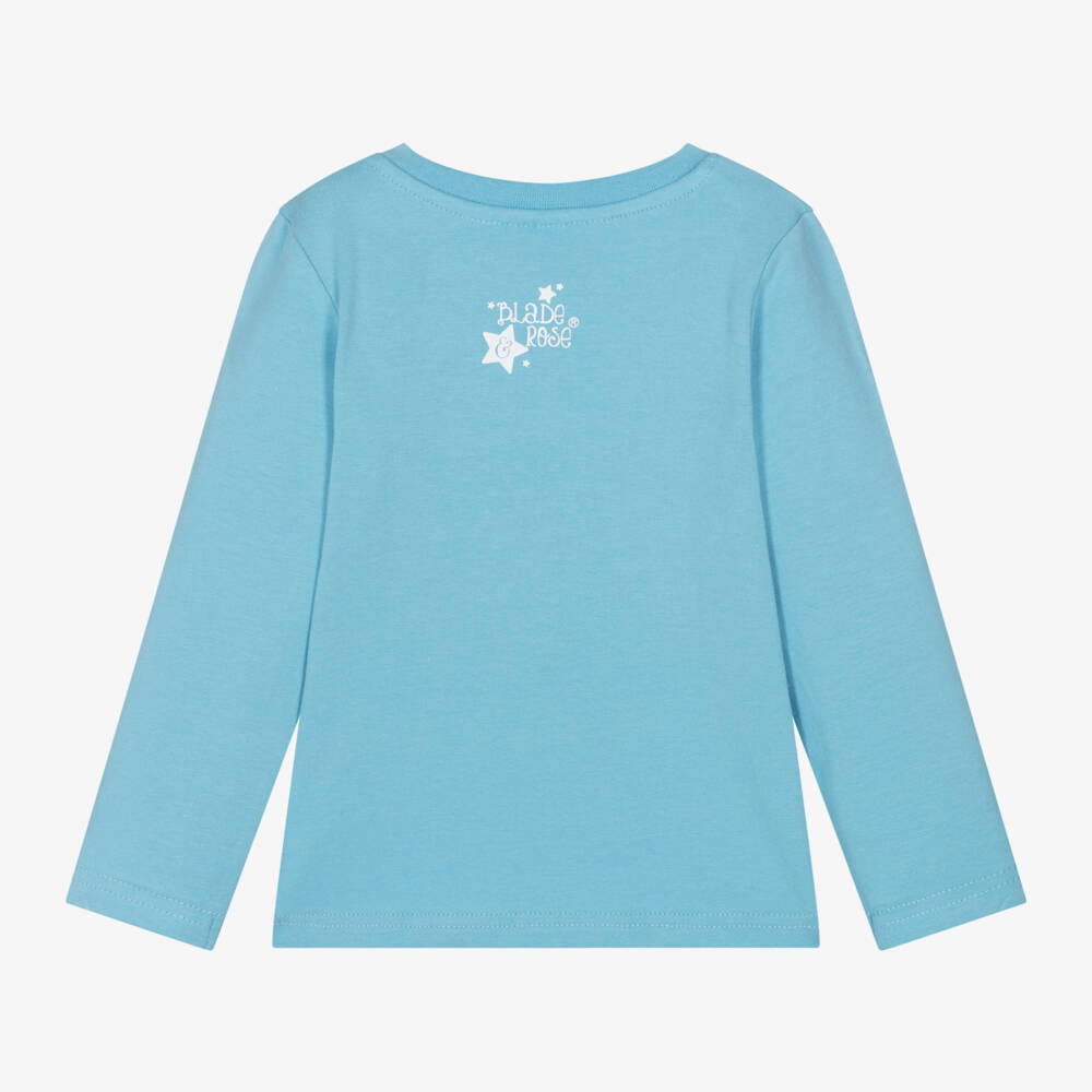 Blade & Rose-Girls Blue Cotton Horse Top | Childrensalon Outlet