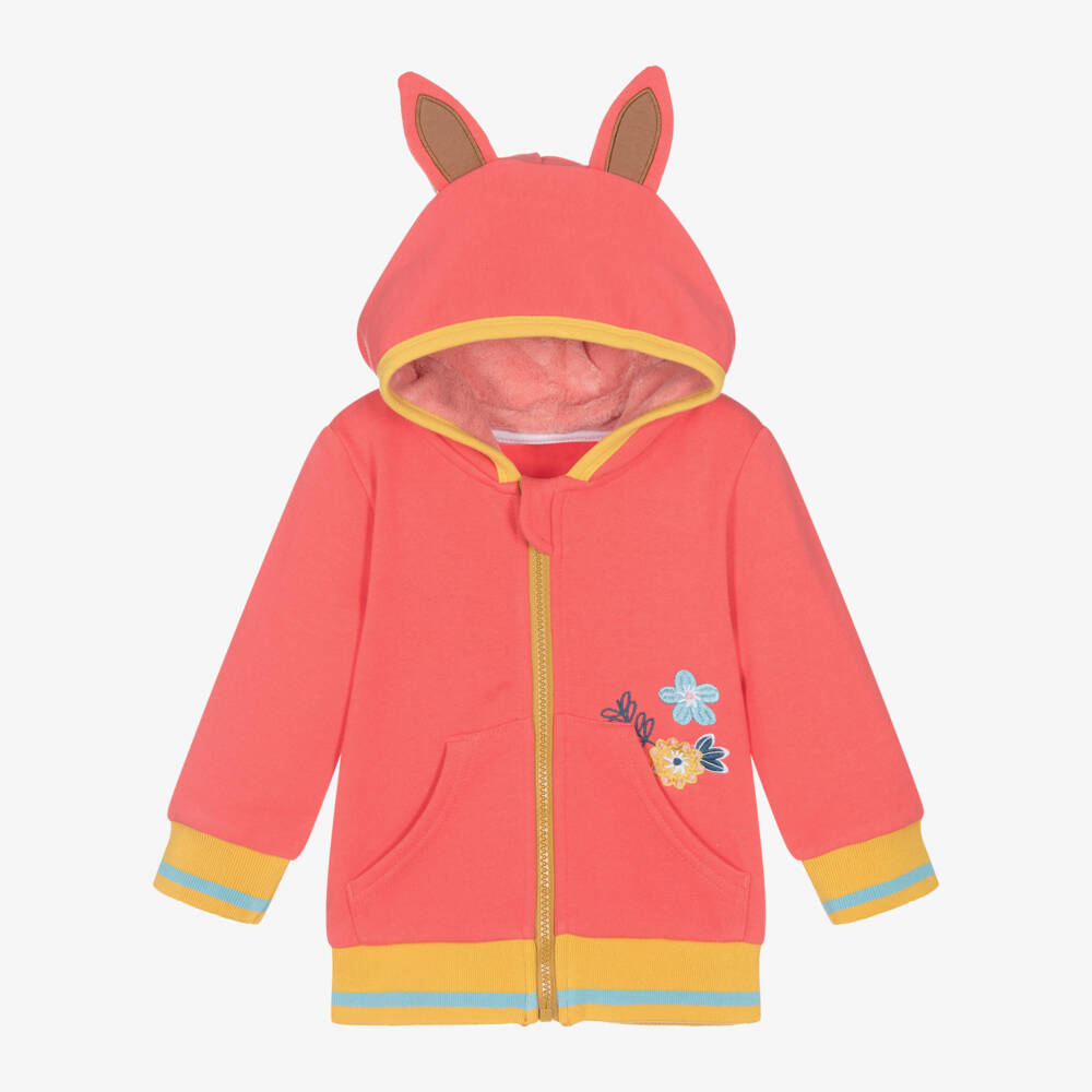 Blade & Rose-Girls Coral Floral Horse Hoodie | Childrensalon Outlet