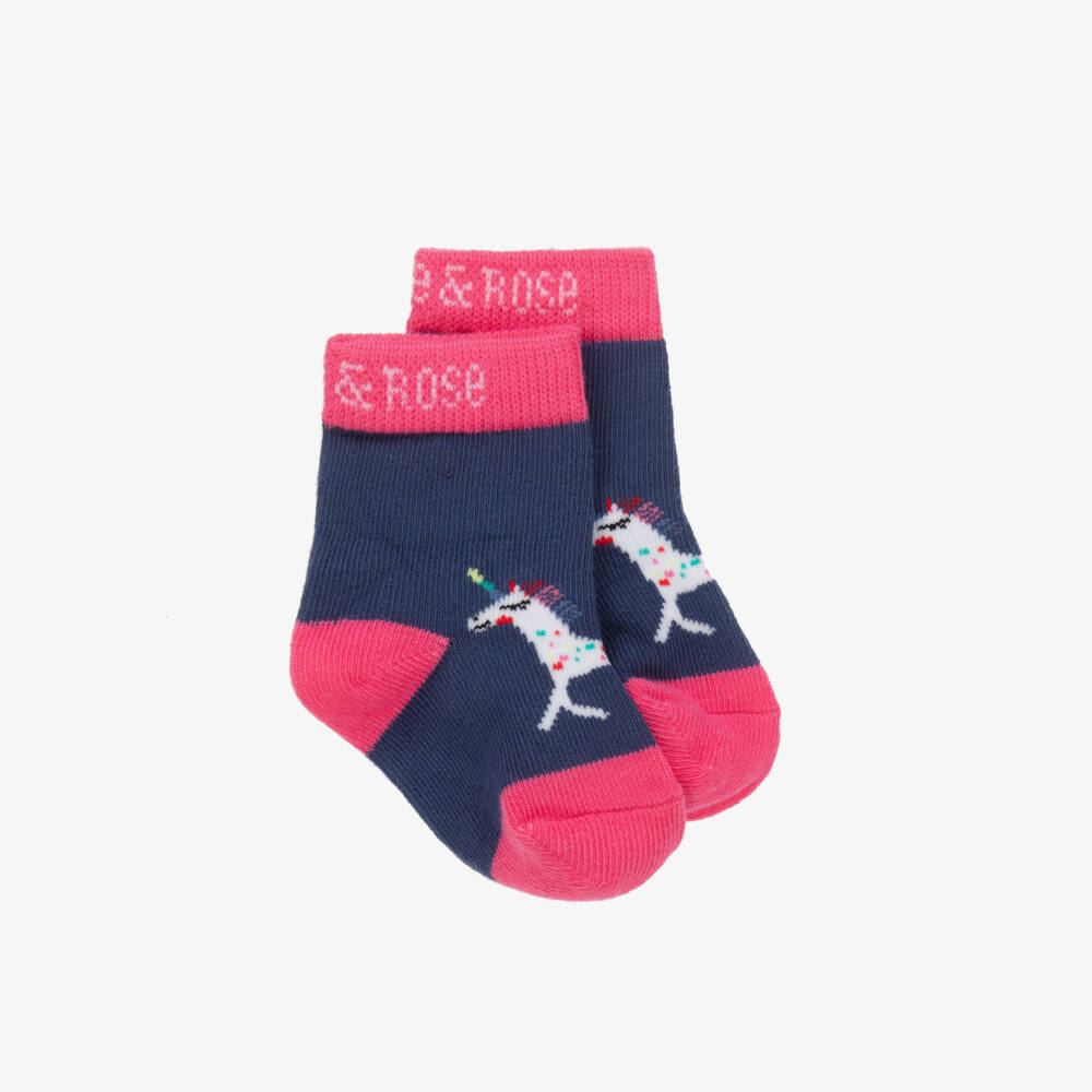 Blade & Rose-Girls Enchanted Blue Unicorn Socks | Childrensalon Outlet