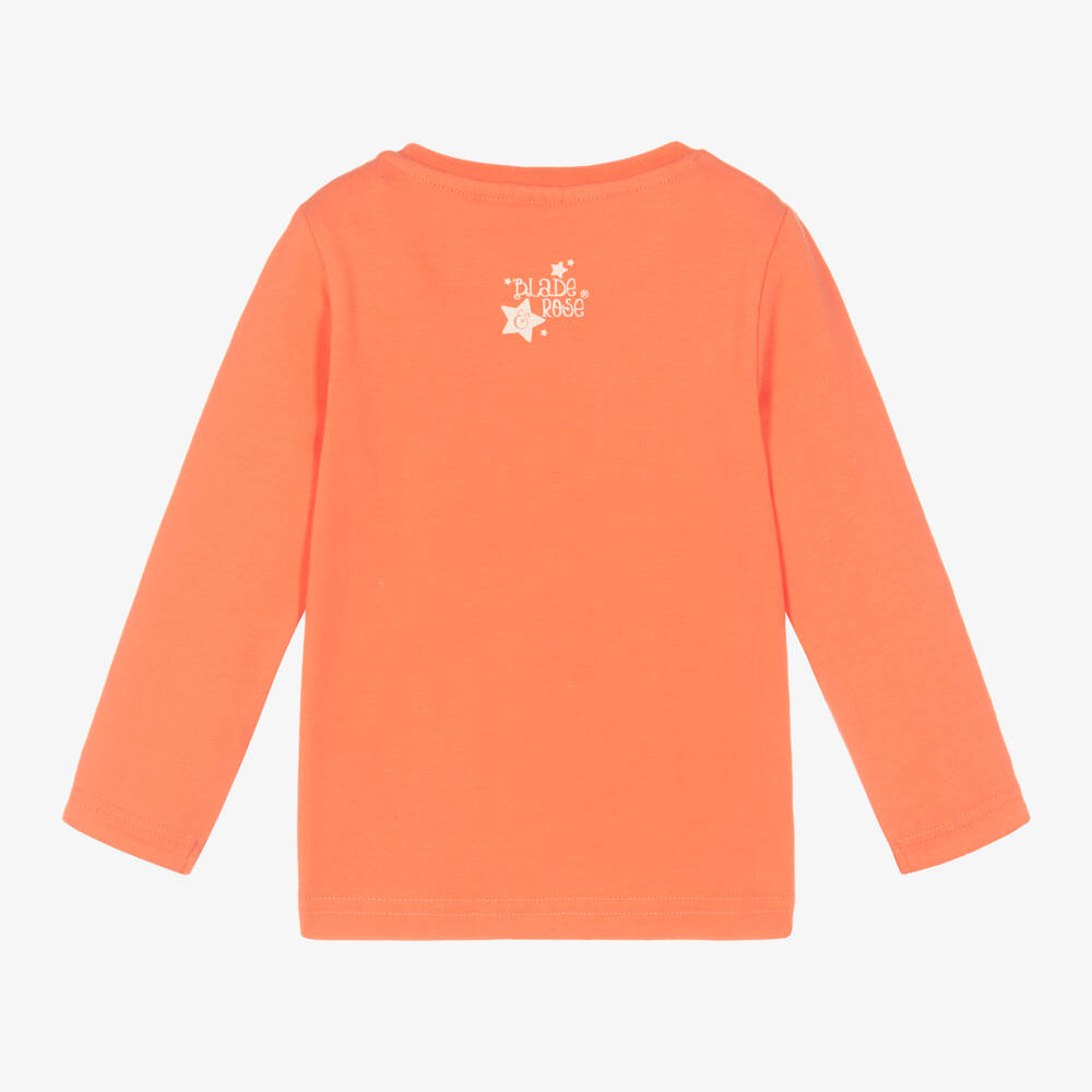Blade & Rose-Girls Orange Maura Mouse Cotton Top | Childrensalon Outlet