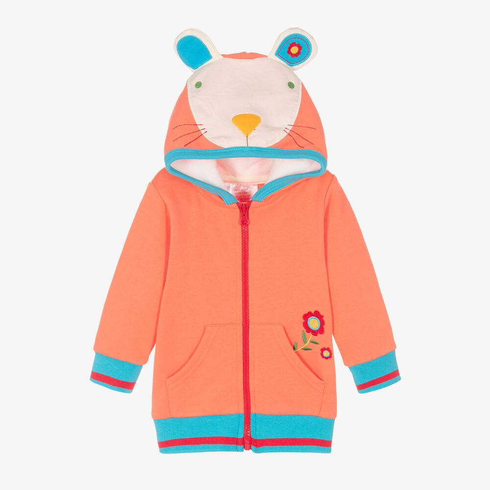 Blade & Rose-Girls Orange Maura The Mouse Zip-Up Top | Childrensalon Outlet