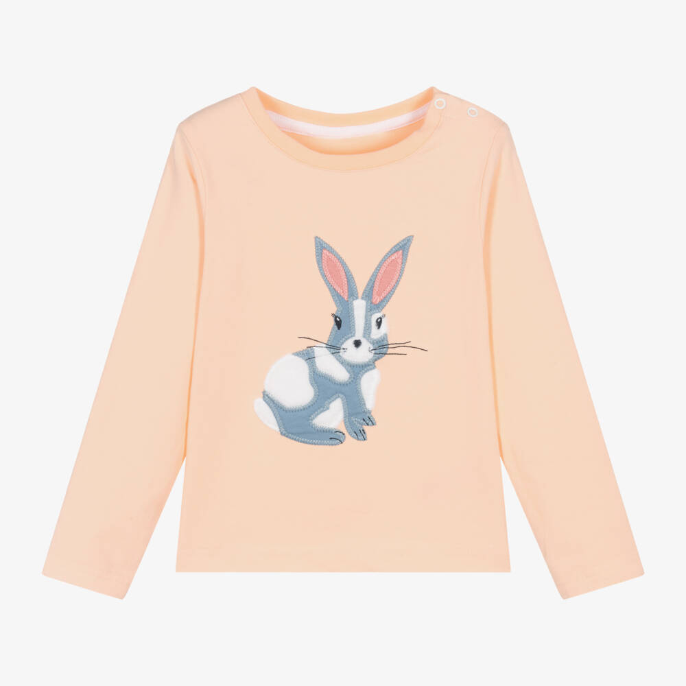 Blade & Rose-Girls Peach Bunny Appliqué Top | Childrensalon Outlet