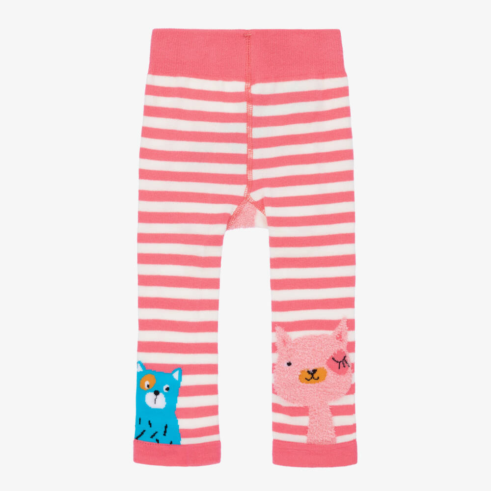 Blade & Rose-Girls Pink Cat Knit Leggings | Childrensalon Outlet