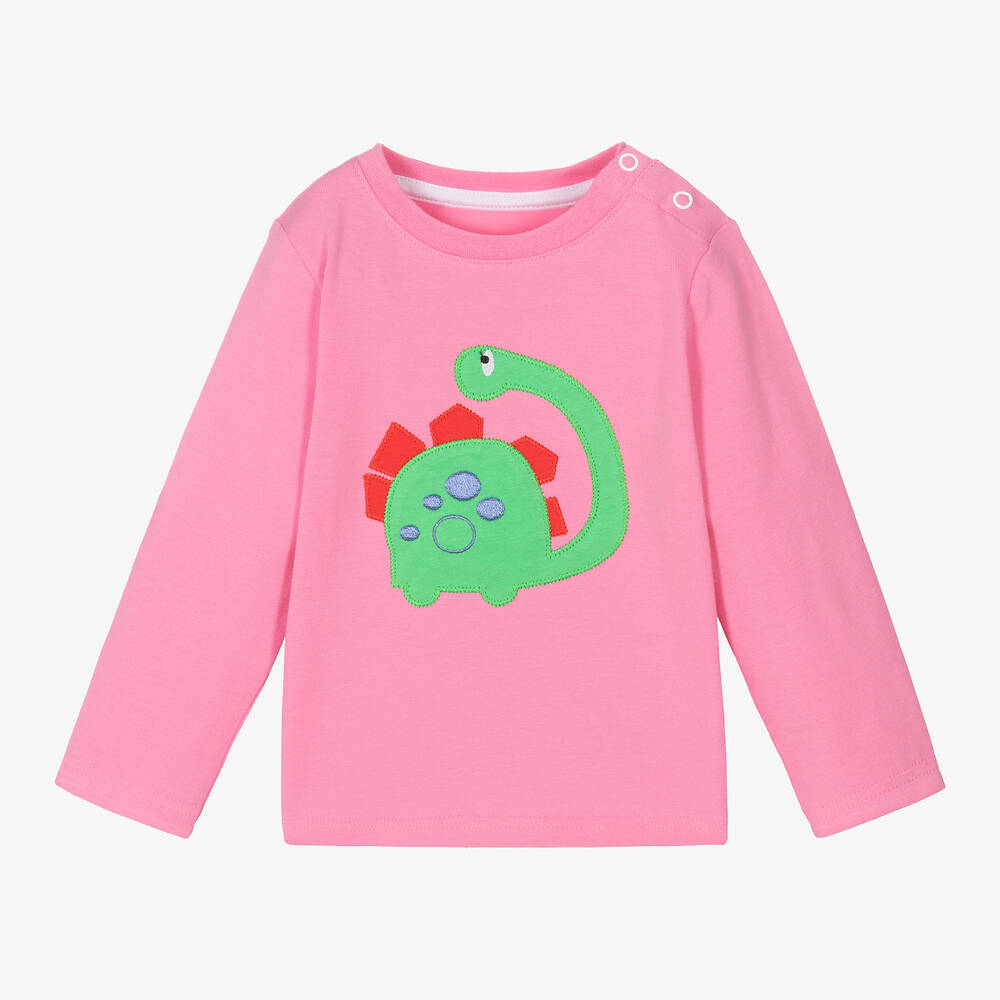 Blade & Rose-Girls Pink Cotton Bright Dino Top | Childrensalon Outlet
