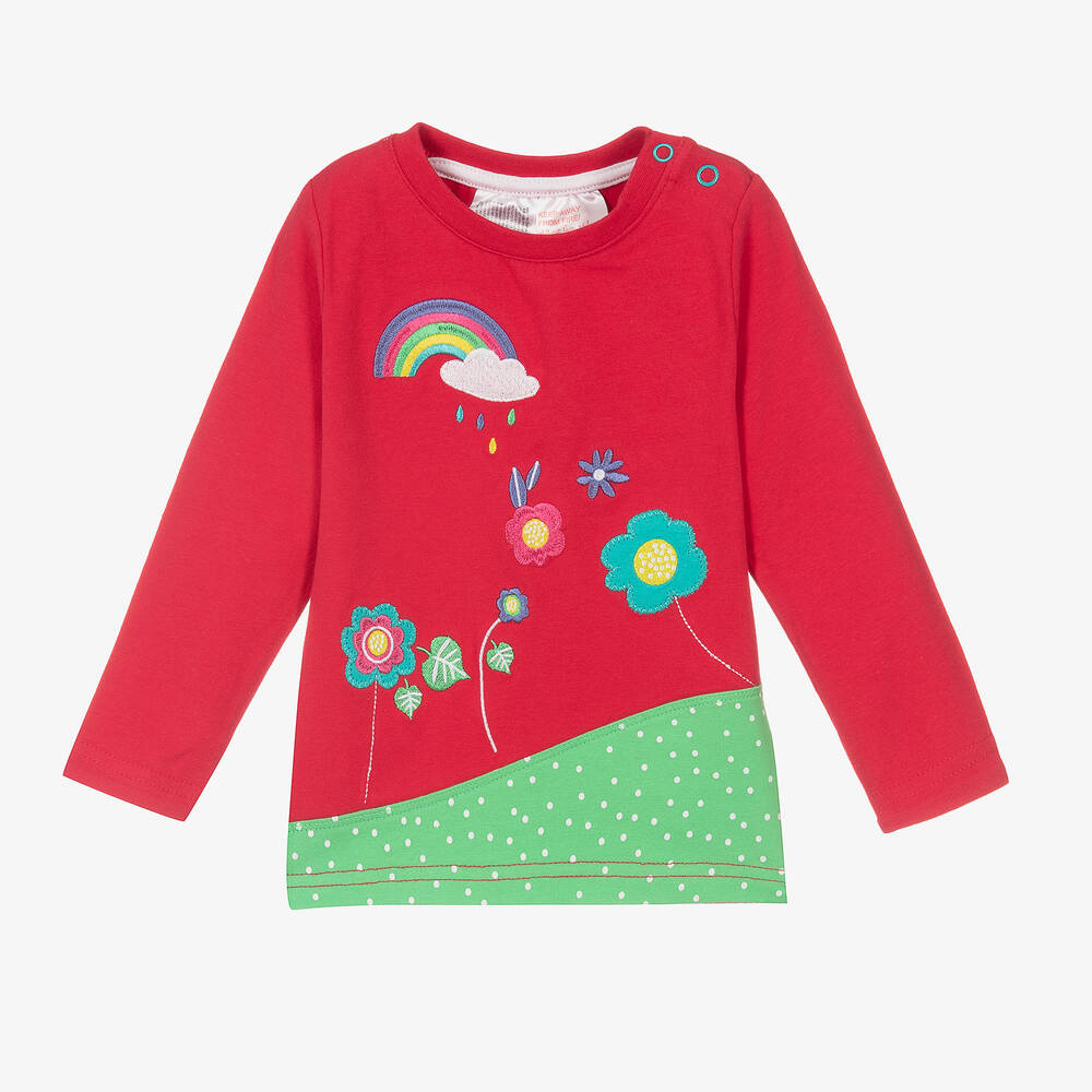 Blade & Rose - Girls Pink Cotton Floral Garden Top | Childrensalon