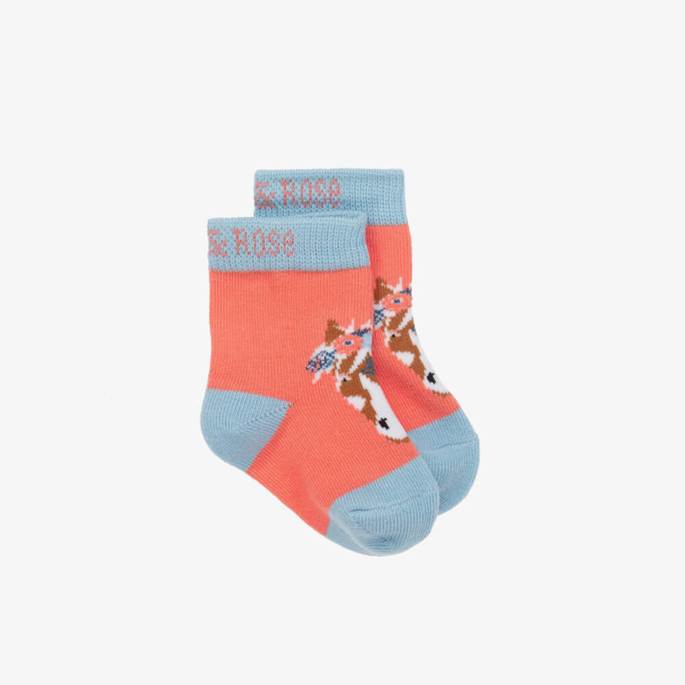 Blade & Rose-Girls Pink Cotton Horse Socks | Childrensalon Outlet