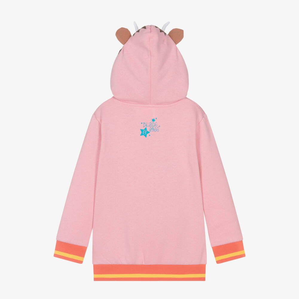 Blade & Rose-Girls Pink Cow Hoodie with Ears | Childrensalon Outlet